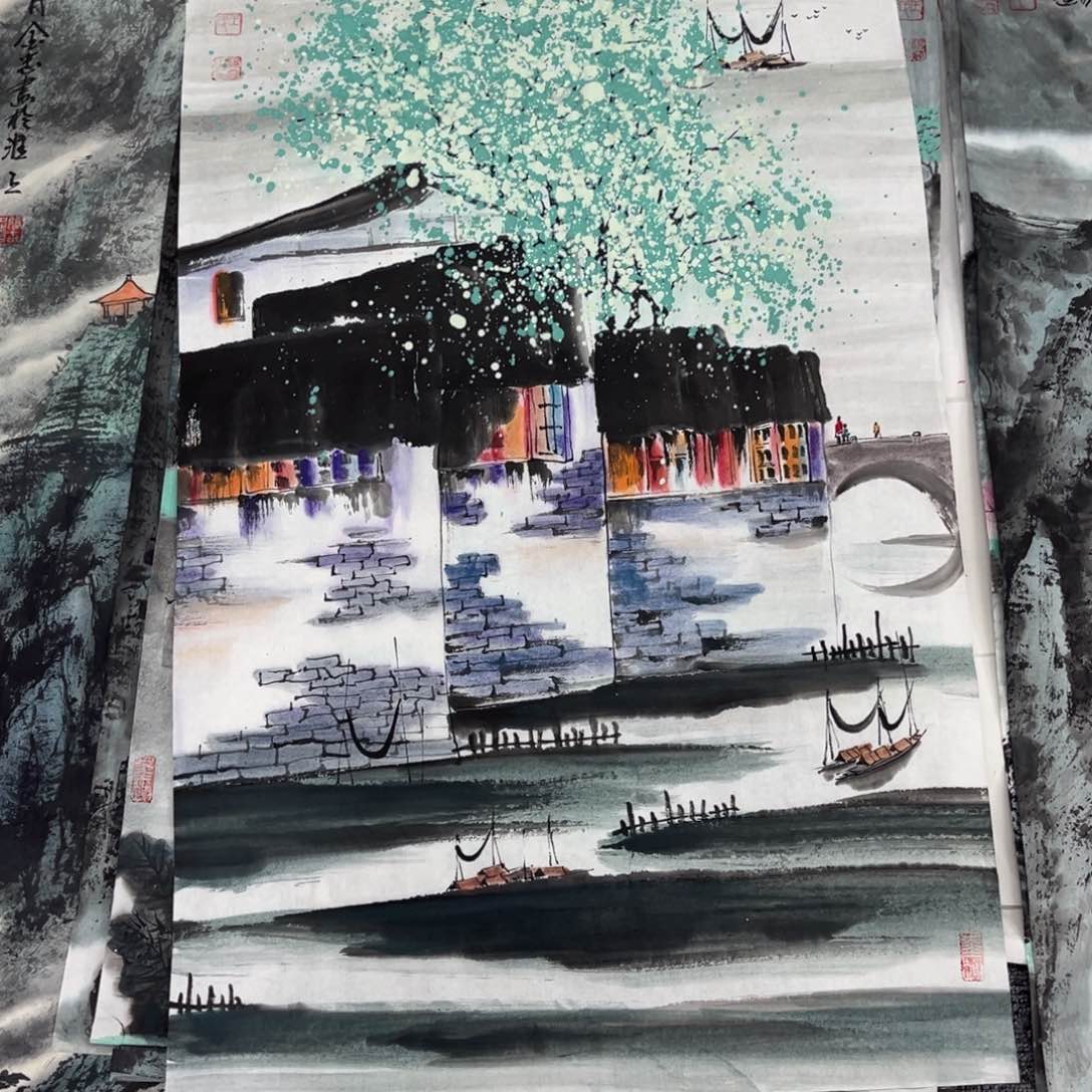 国画H***青绘画艺术作品展100.50