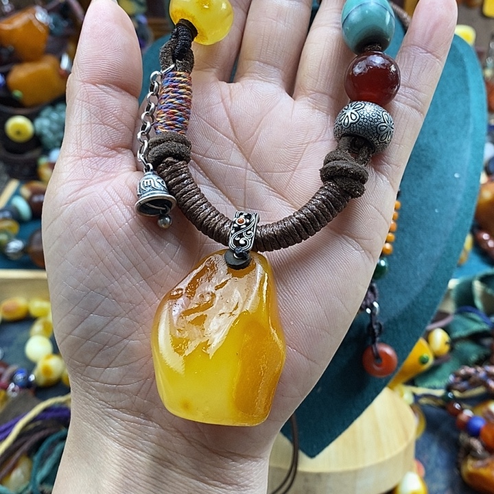 蜜蜡未镶嵌项链项链