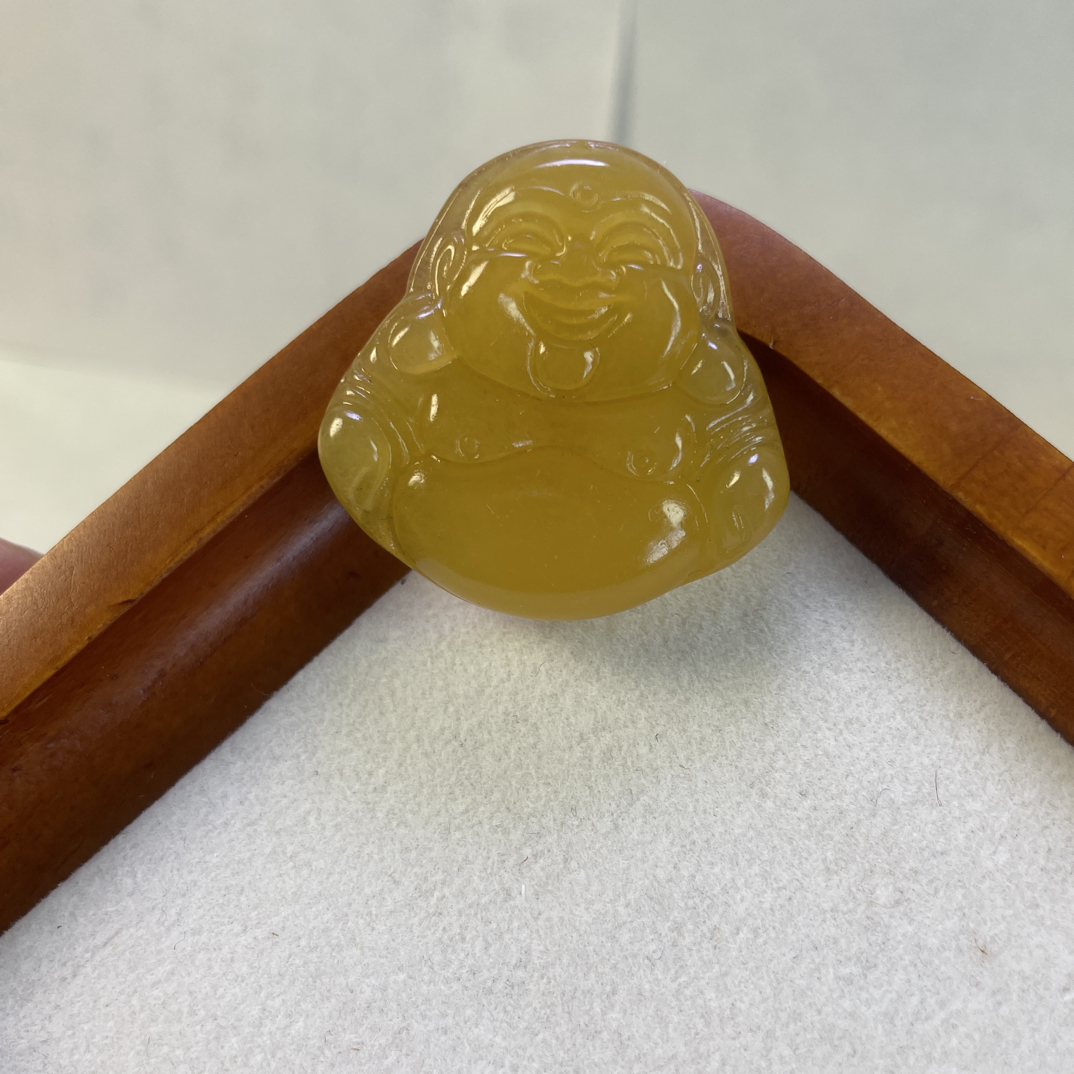 纯天然玉石黄龙玉佛公吊坠