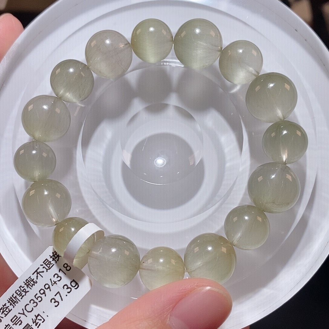 水晶手链未镶嵌F绿兔毛