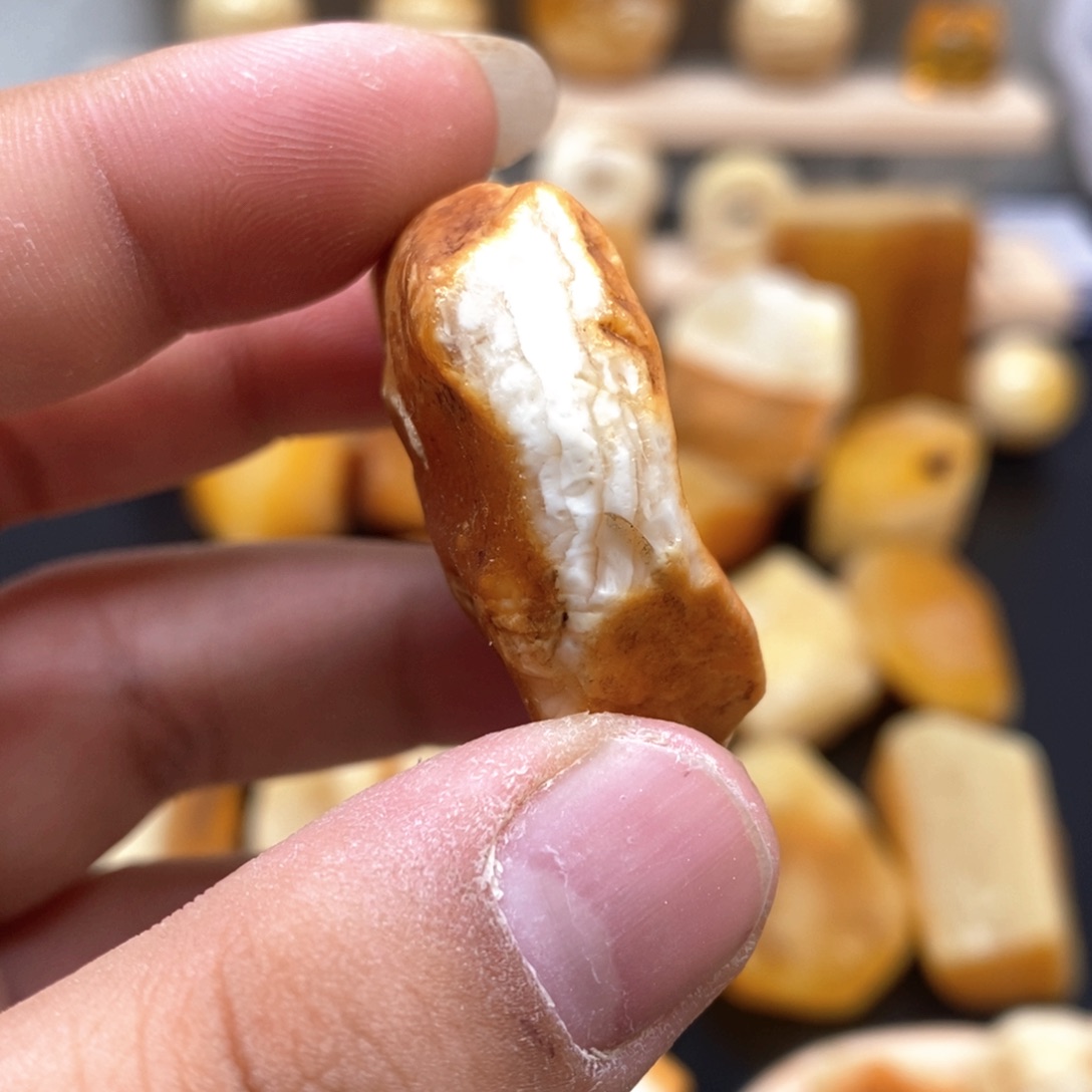 定制琥珀未镶嵌木*天然蜜蜡原石加工不退不换