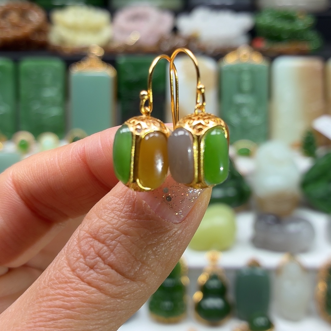 和田玉银S925镶嵌颈饰