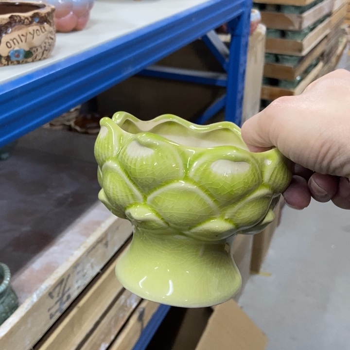 陶瓷花盆单场满9.9发11*10瑕疵