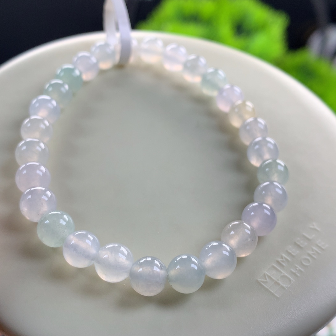 翡翠未镶嵌手链卡6.3