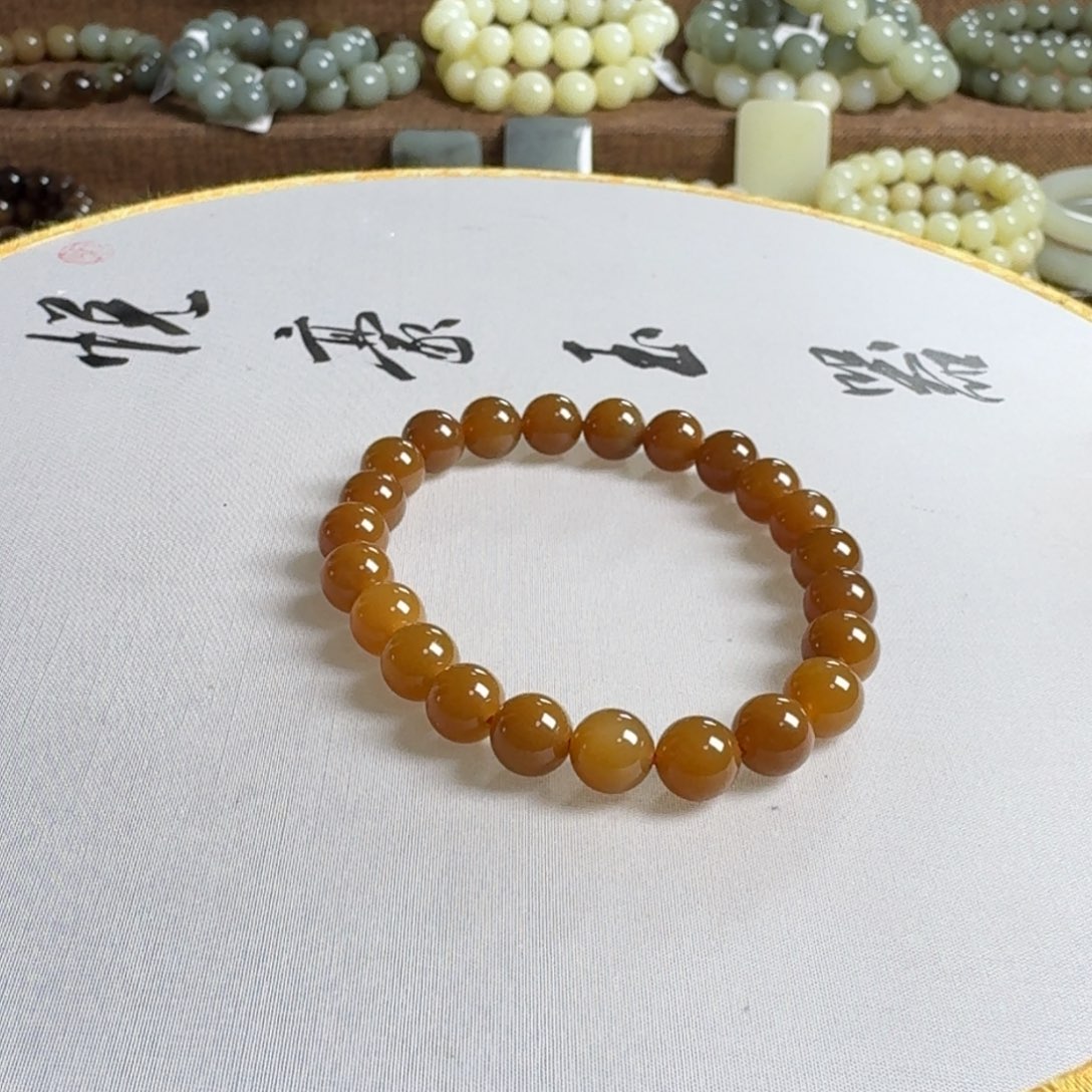 杨***咩手链未镶嵌和田玉（糖玉）