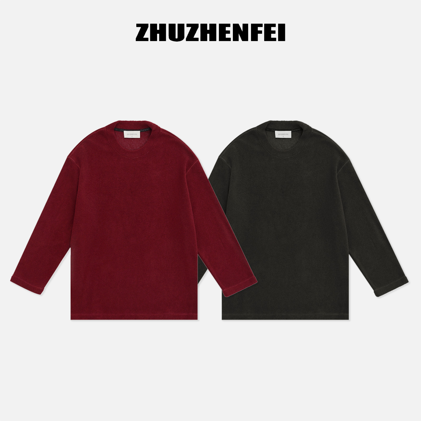 ZHUZHENFEI 【格调】圆领气质打底衫上衣长袖T恤-Z354025