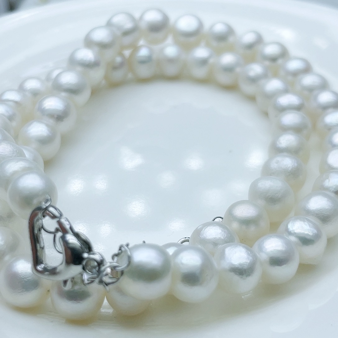 淡水珍珠颈饰钛钢