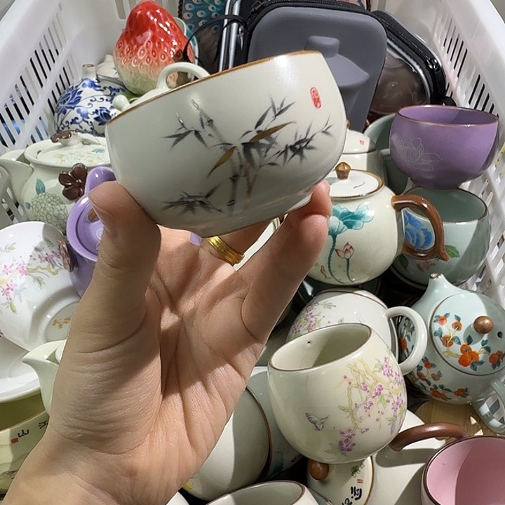 汝窑富竹小罗汉杯