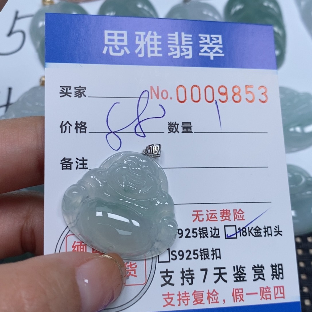 翡翠颈饰未镶嵌天然缅甸翡翠