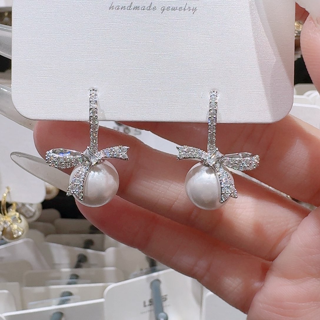 锆石铜合金925银耳环