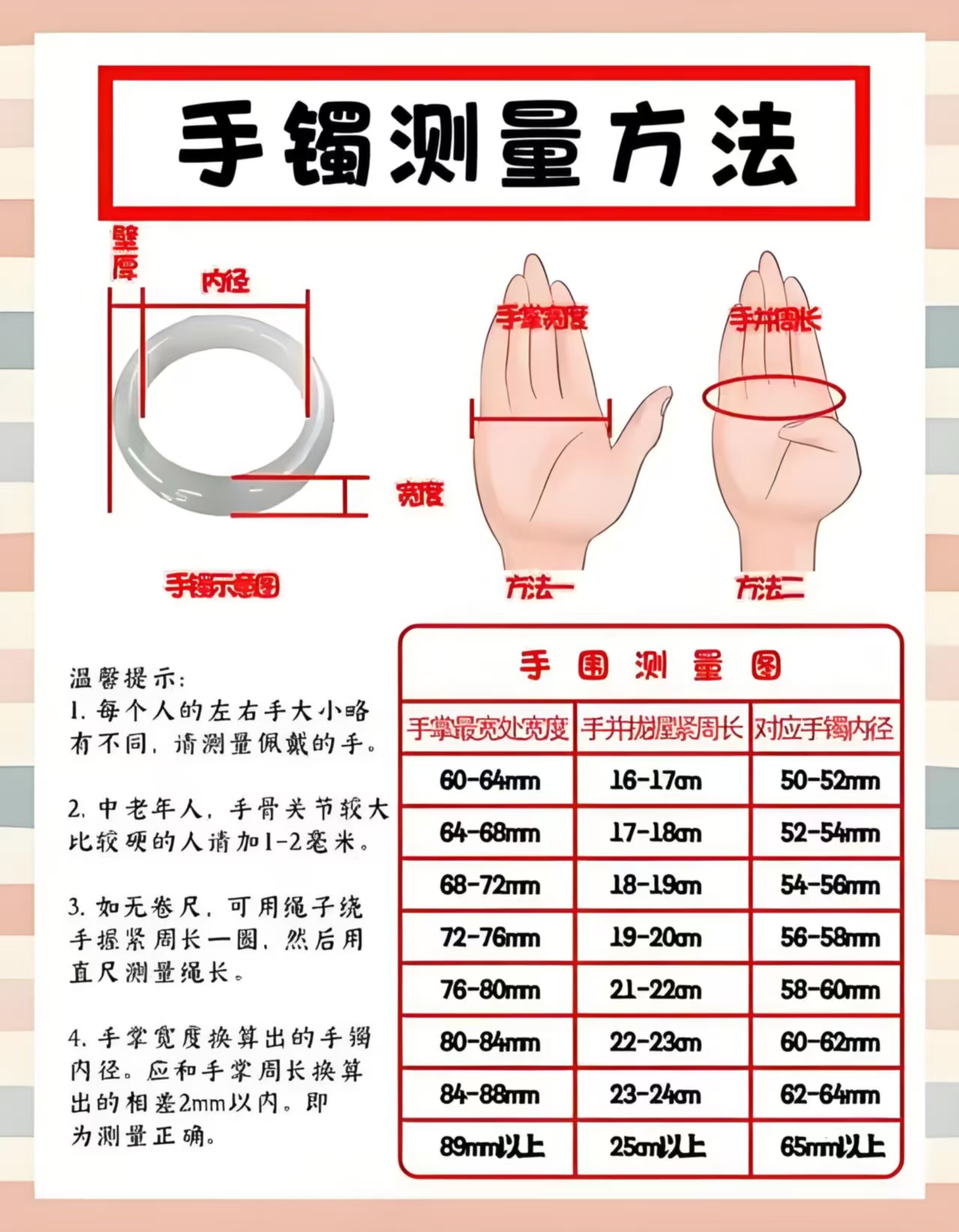 手镯圈口测量表勿拍 0001