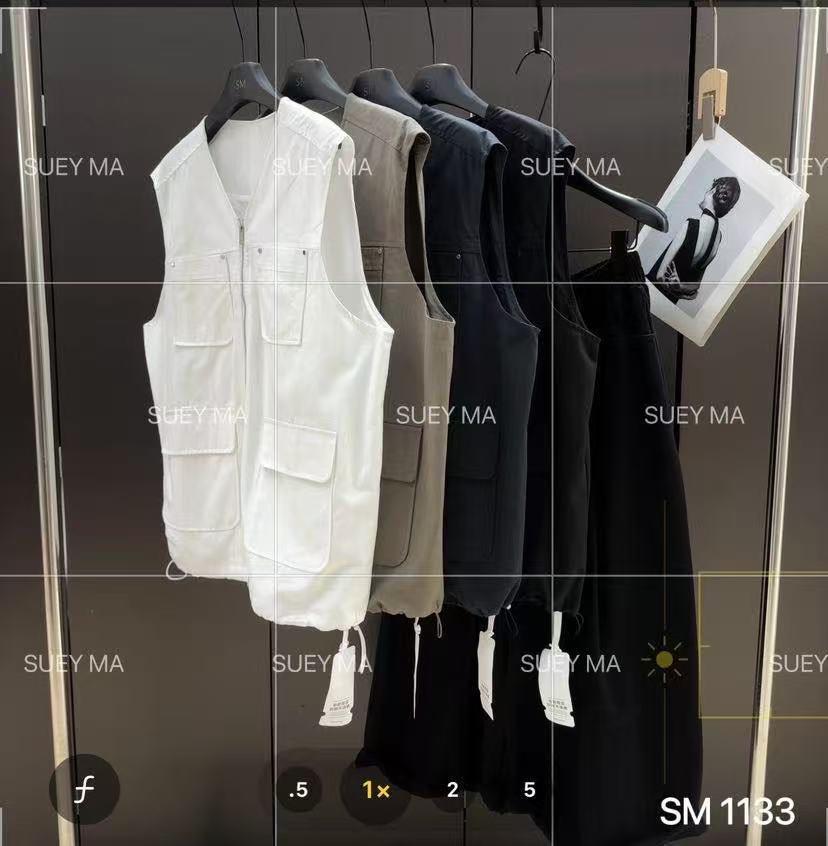 SM-1133休闲口袋工装马夹外套