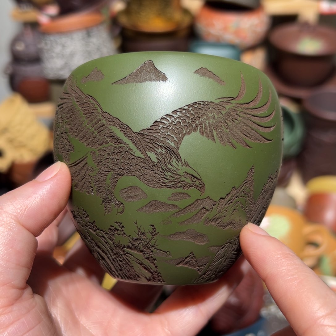 紫砂茶杯宜兴紫砂主人杯