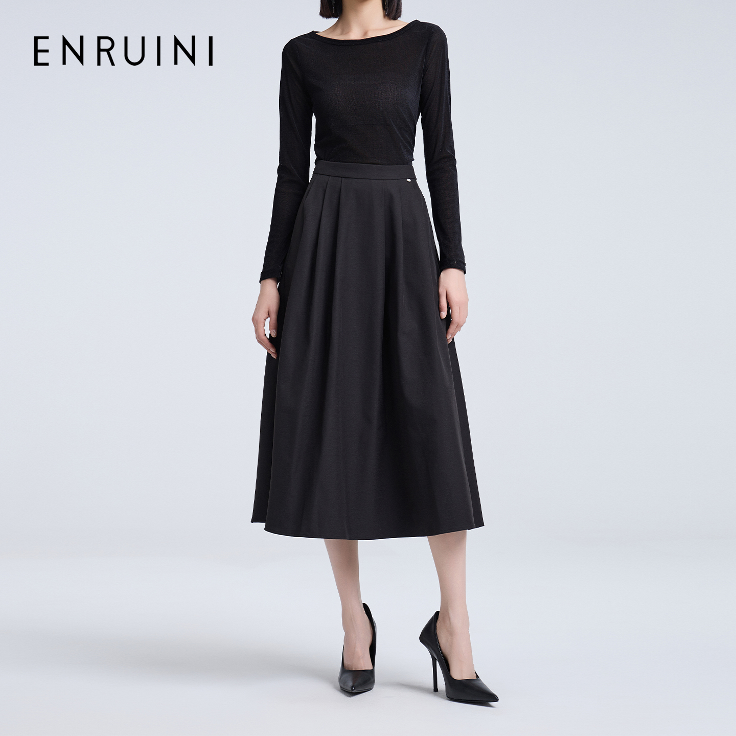 秋季休闲时尚高腰半身裙通勤气质半身裙ESQQ6A538