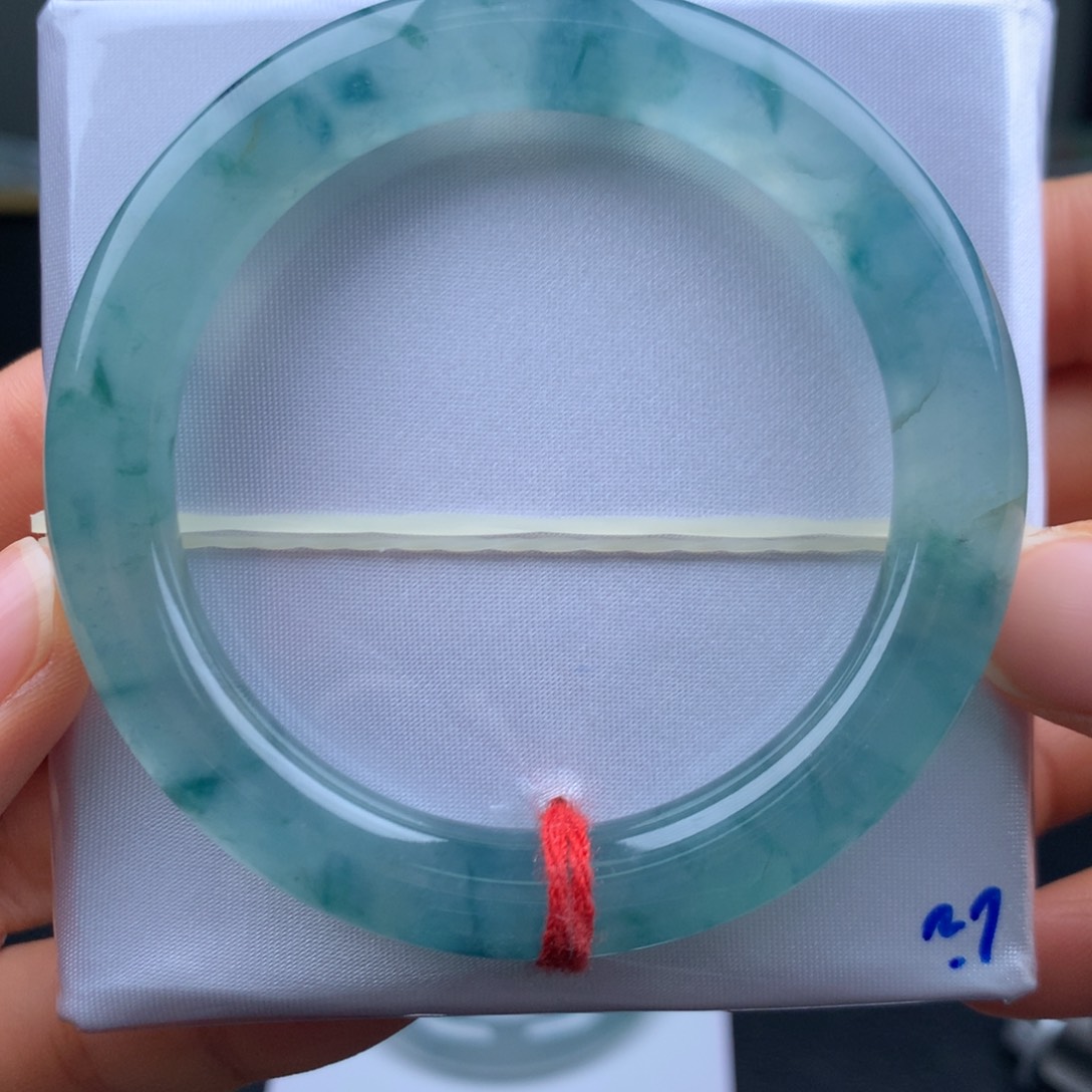 翡翠未镶嵌手镯复古风冰飘花