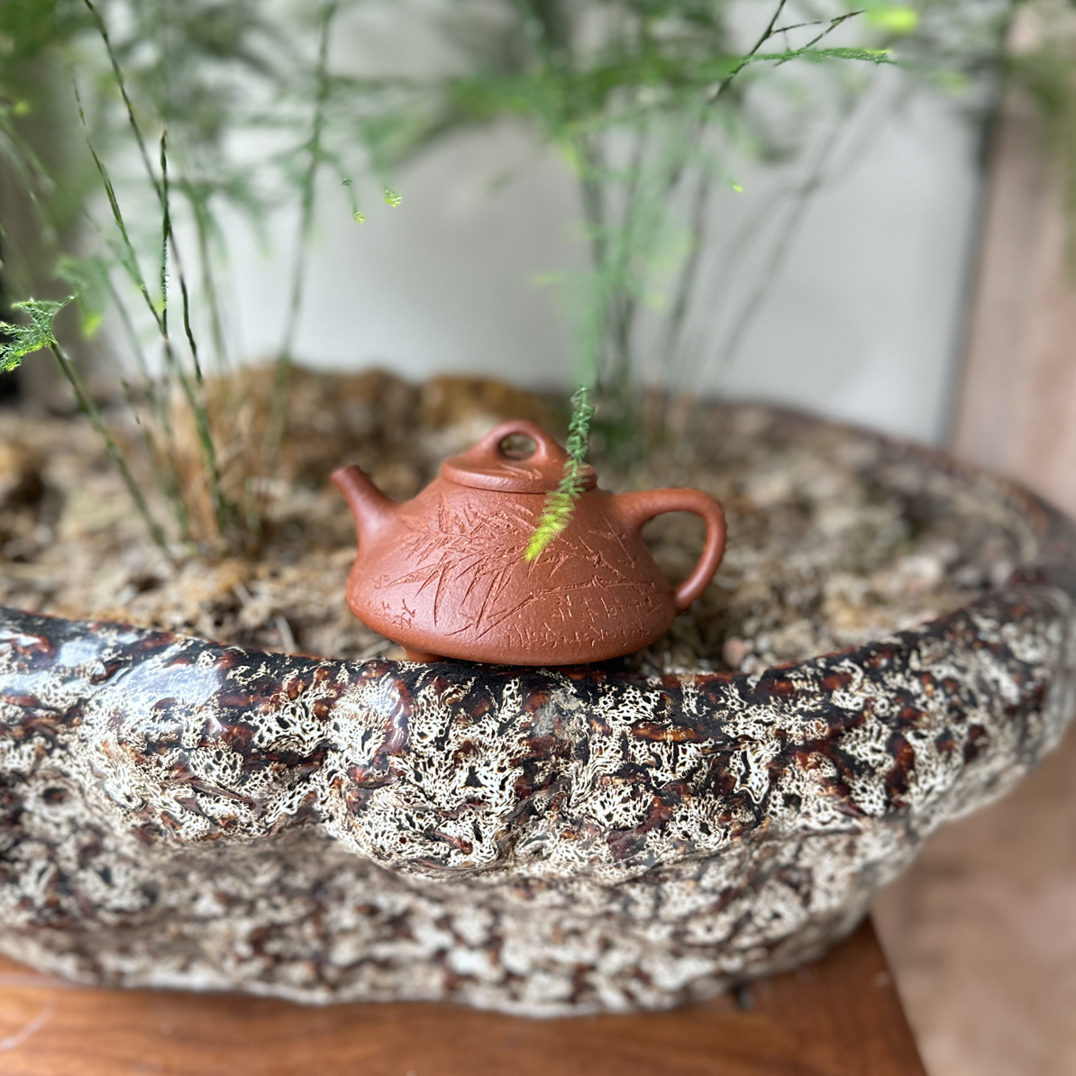 宜兴正品紫砂壶原矿黄龙山矿标大红泥子冶石瓢120cc精工半手收藏