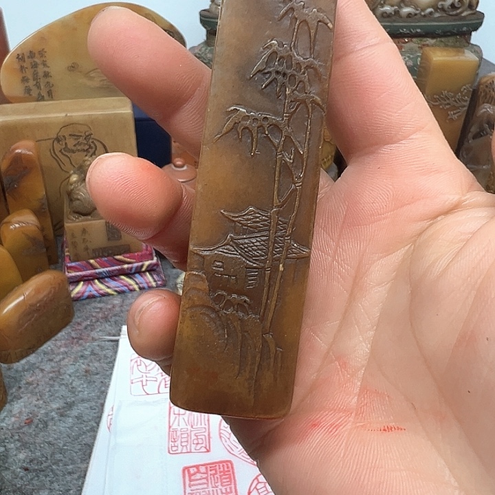 飲***主印石昌化石手工制作工艺精湛