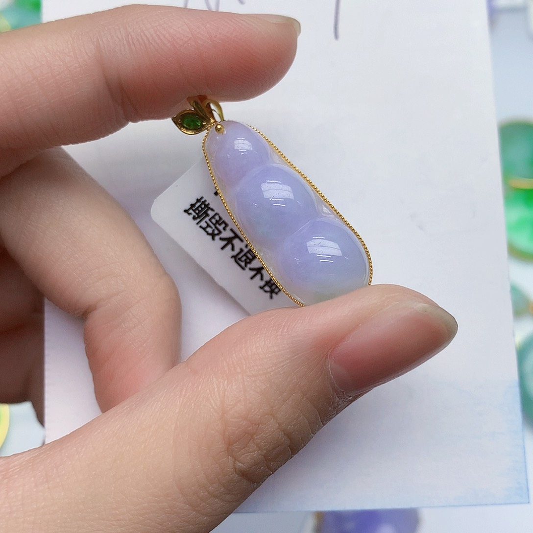 翡翠颈饰18K金镶嵌000000000