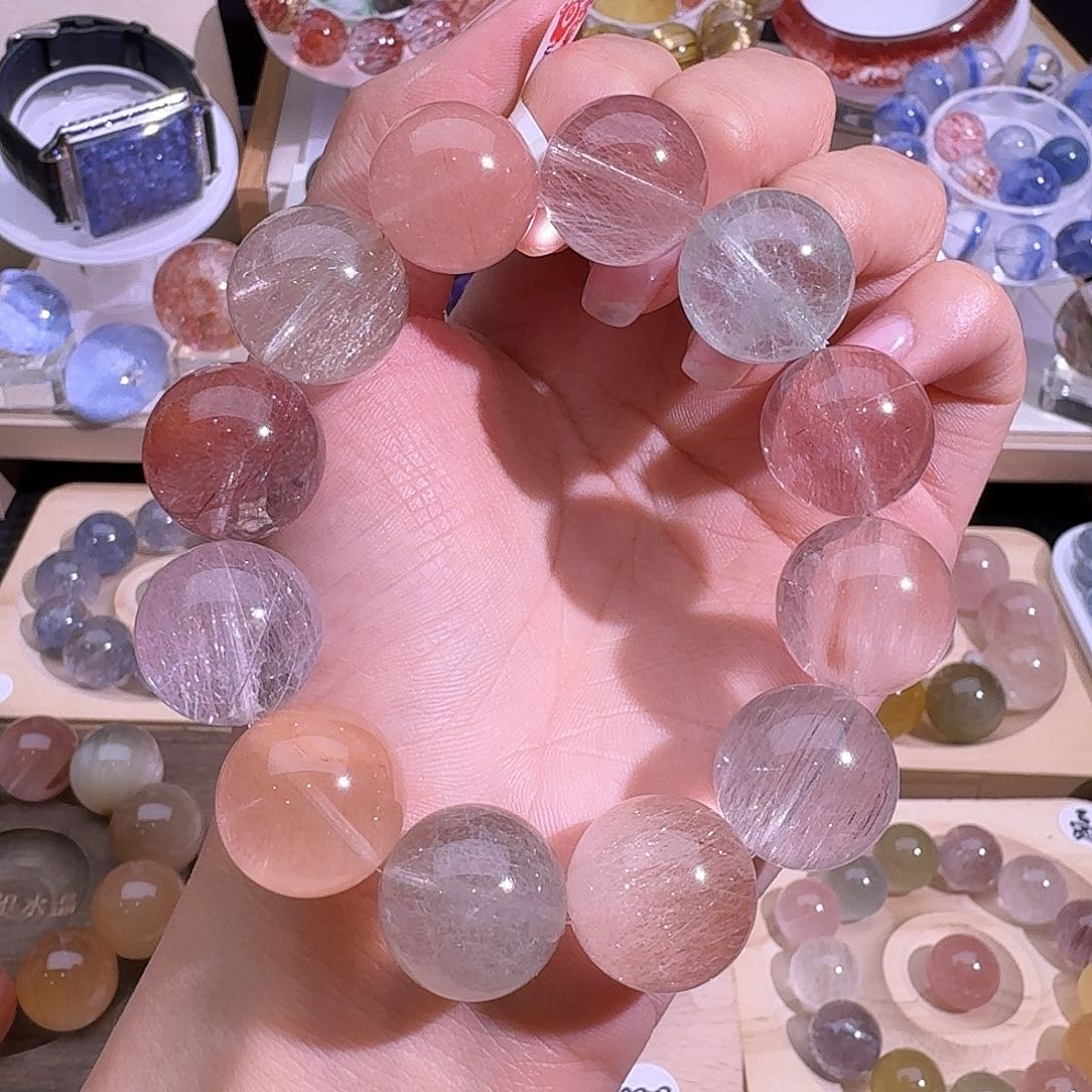 水晶手链未镶嵌天然水晶兔毛手串2