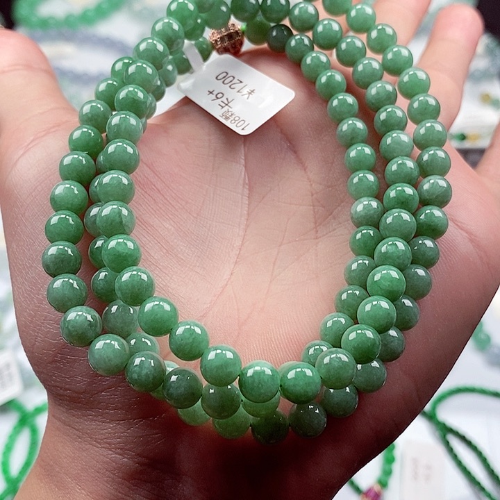 翡翠手链未镶嵌卡6+