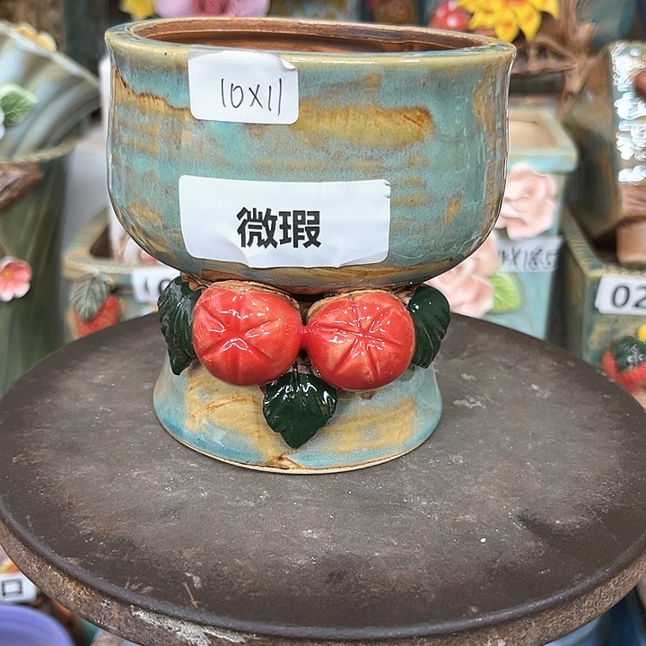 紫砂花盆粗陶材质多肉花盆