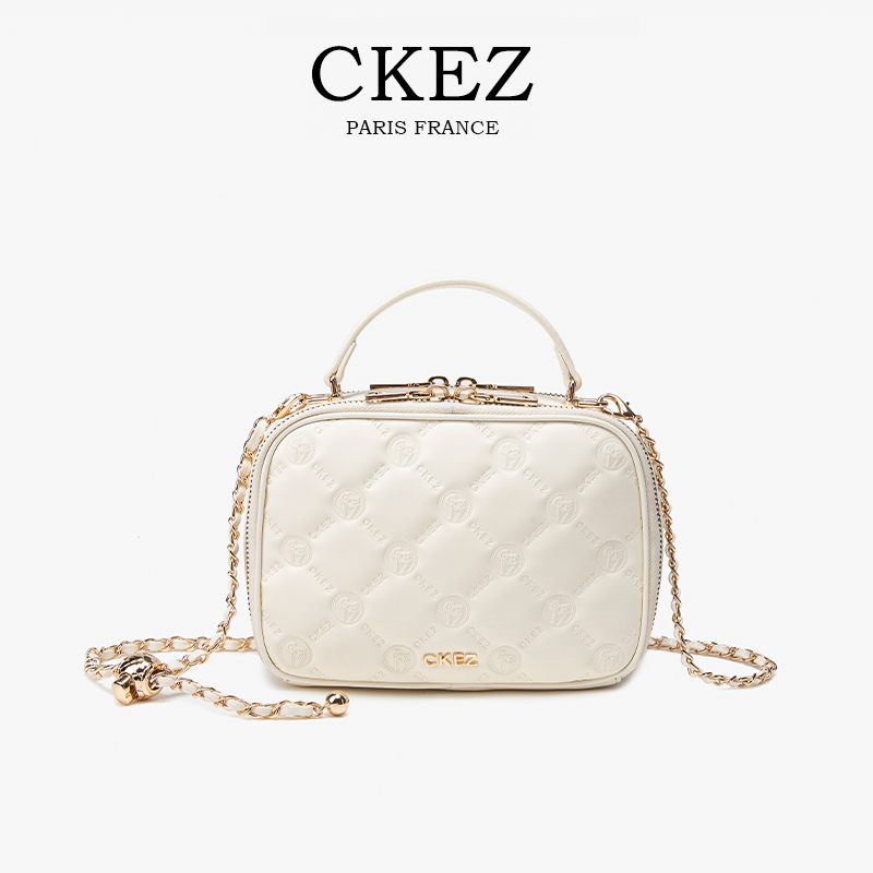CKEZ/上新夏新款2025欧若风小方包包女高级感菱格链条单肩斜挎包