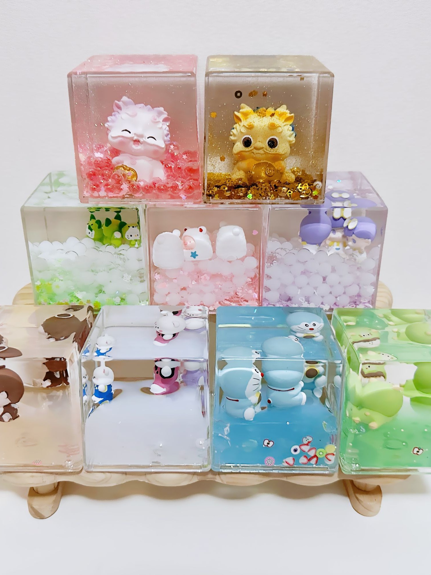 【团购叠加拆平均分】大方块支架流沙diy创意可爱摆件