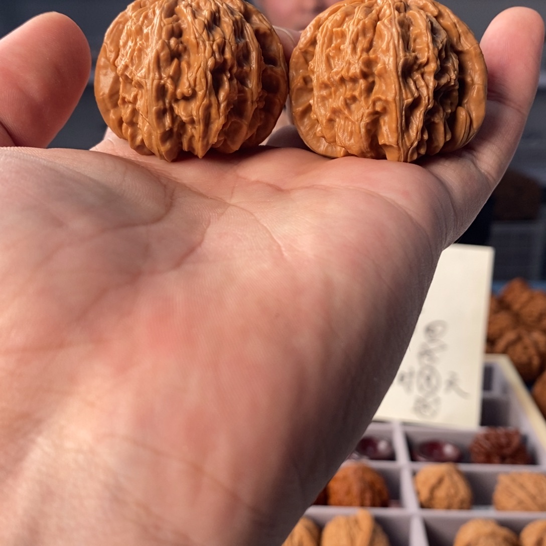 把件文玩核桃修尖白狮子44