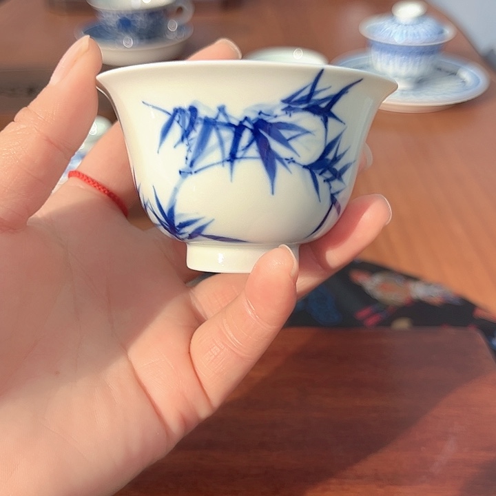 镹曰陶柴窑手工手绘青花