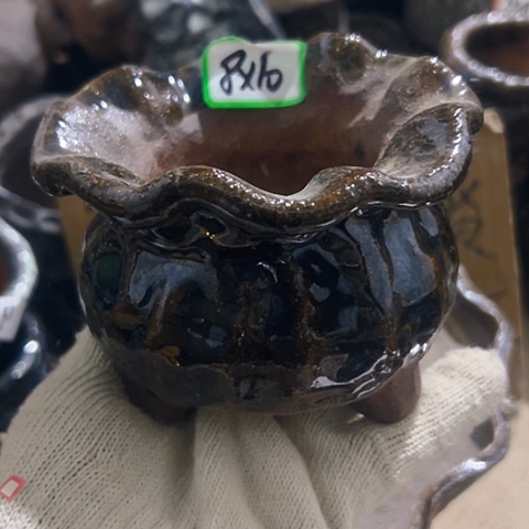 红陶粗陶花盆手工