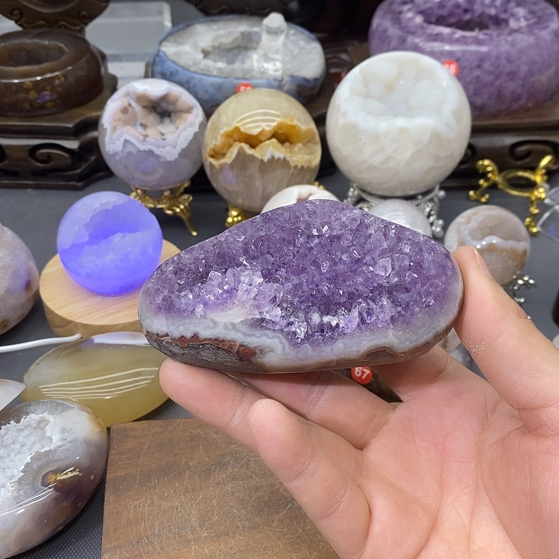 摆件紫晶未镶嵌紫晶