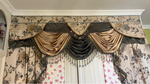 法式复古窗帘帘头窗幔1.8米