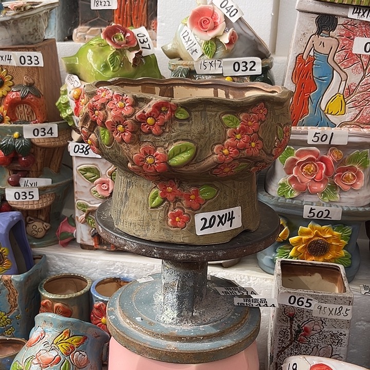 粗陶材质多肉花盆