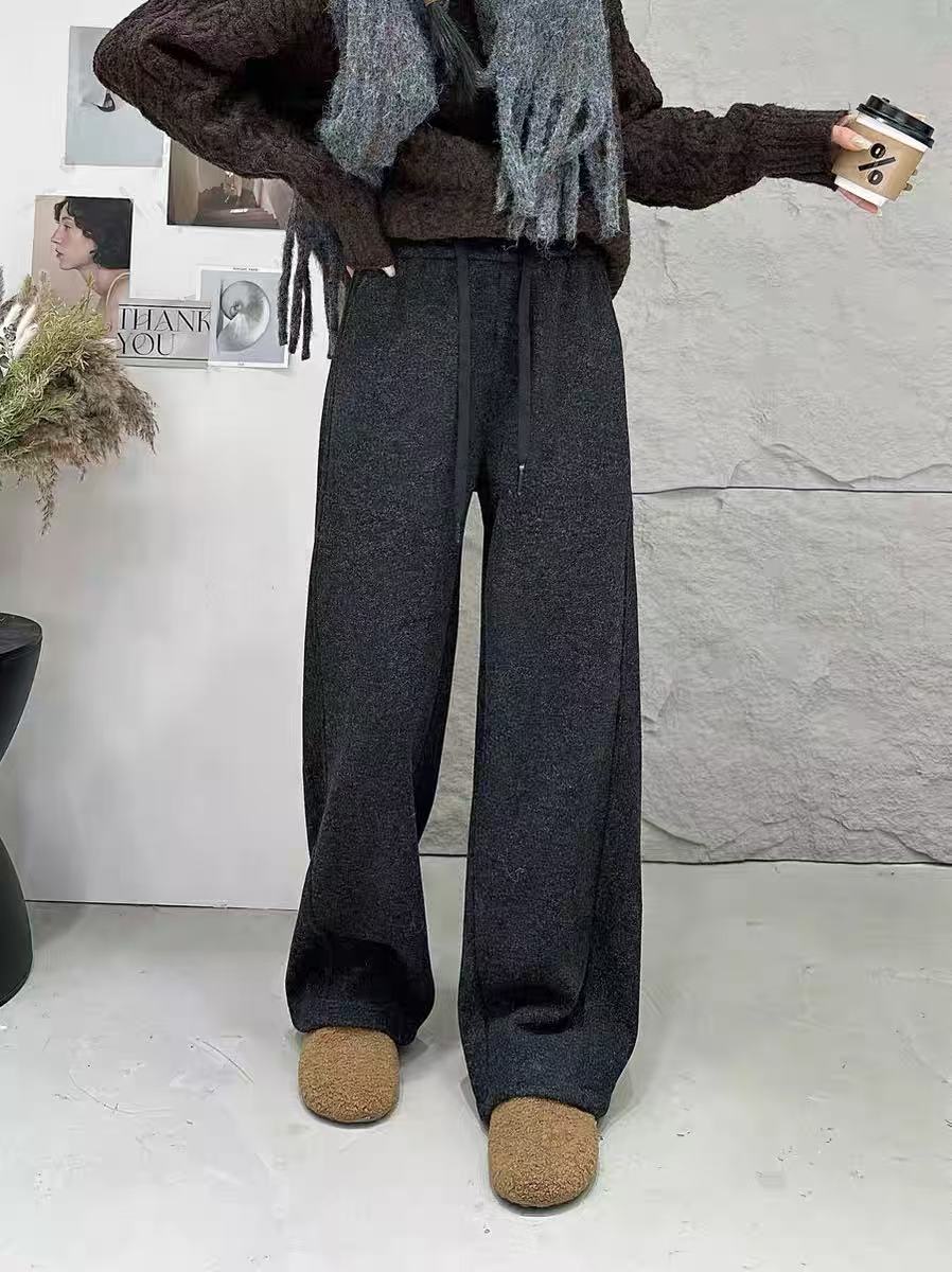 【杭州•简S奕】NN3202-时尚女装设计感休闲裤宽松百搭直筒