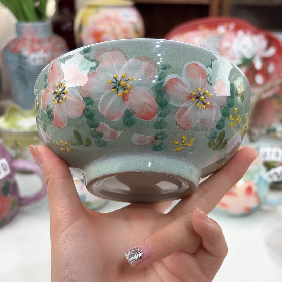 景德镇手绘高温釉下彩陶瓷茶具