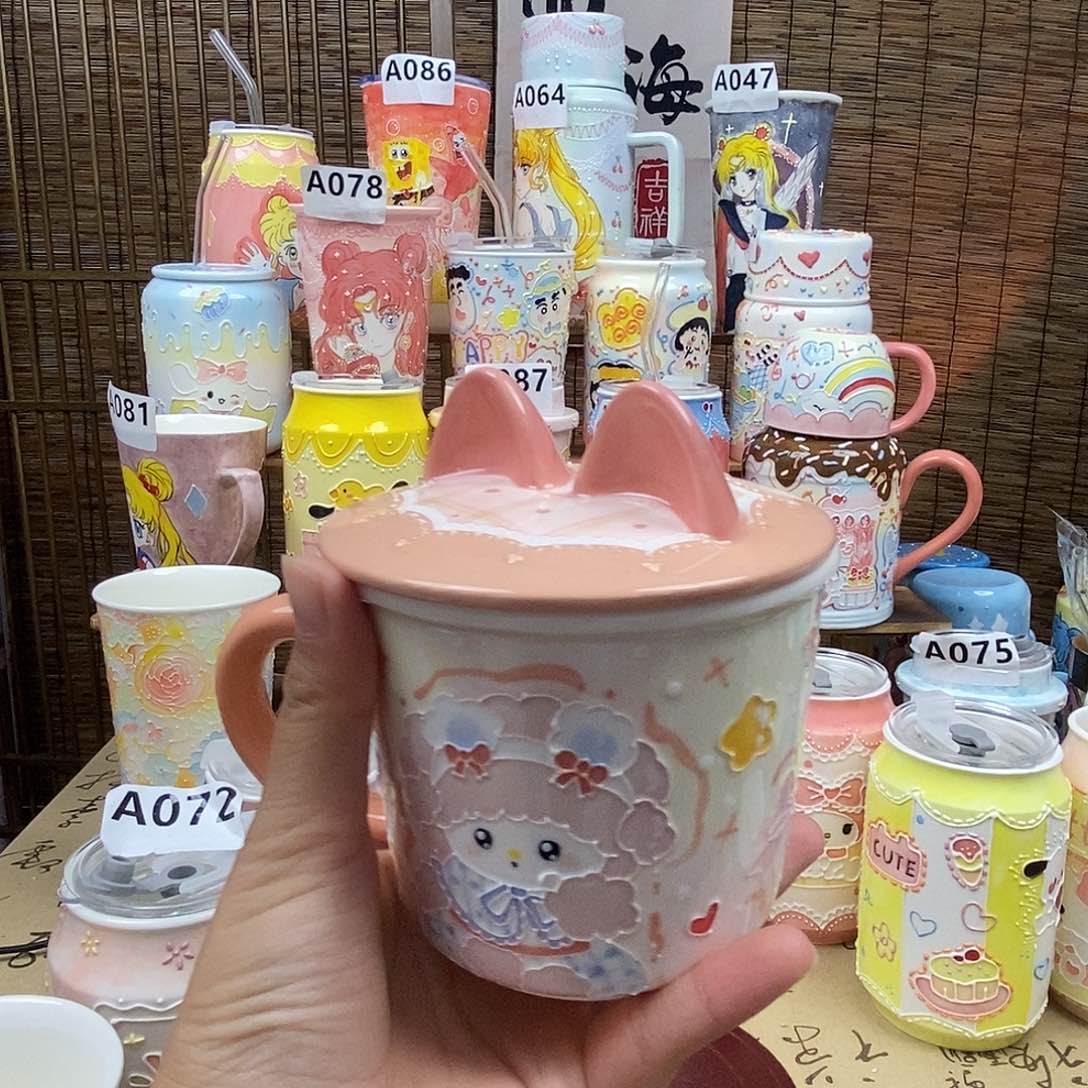 杯子今***睡景德镇陶瓷杯