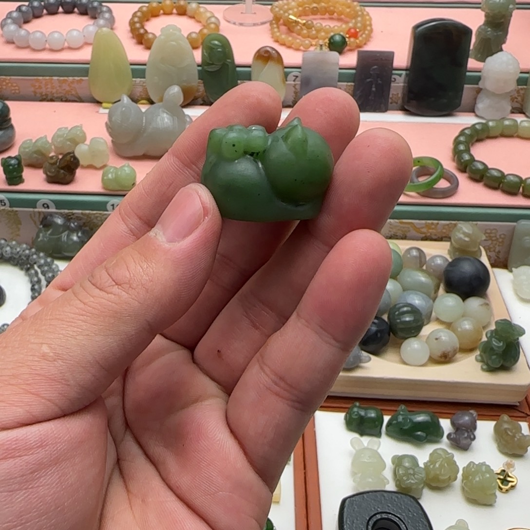 和田玉（碧玉）未镶嵌吊坠(不含链)