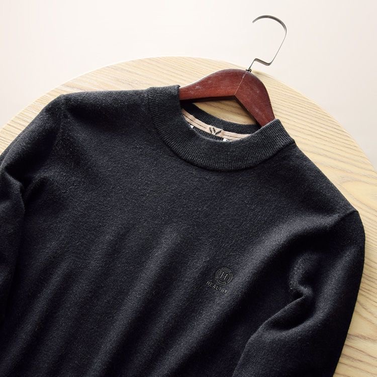 【T095】男士加厚圆领毛衣针织衫毛衣高弹