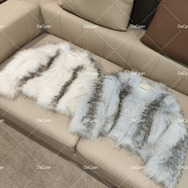 人造皮草 DACPAN-“溪谷风铃”渐变毛毛外套 2024/盼•PP  6809