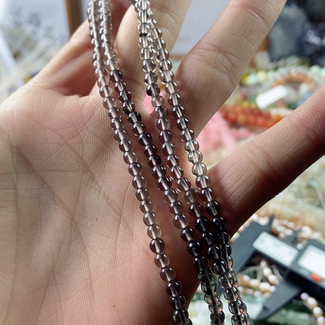 玛瑙/玉髓珠宝半成品未镶嵌一条天然4mm冰耀石A364