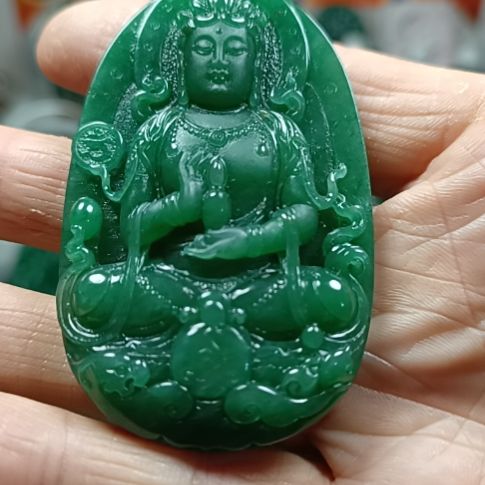 笑***生独山玉未镶嵌南海观音