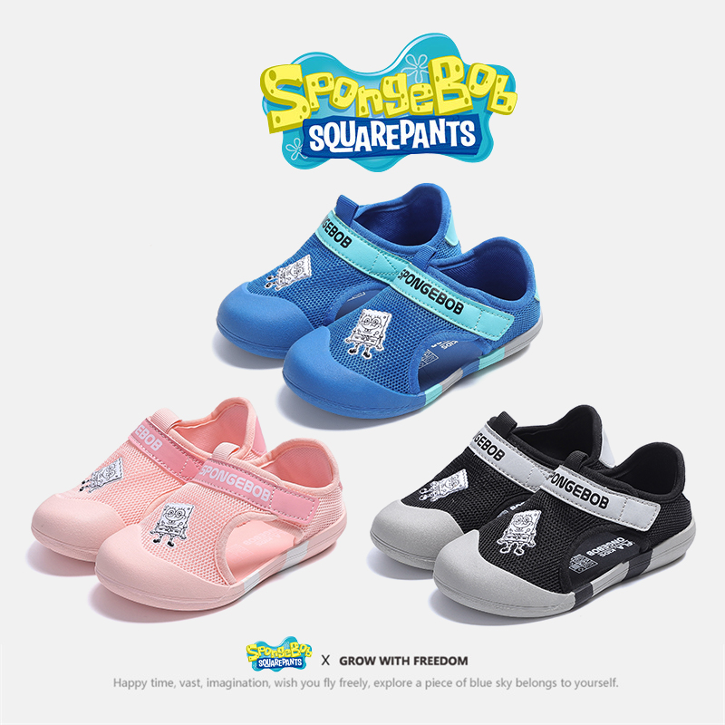 海绵宝宝儿童中大童防踢童鞋透气单网男女童凉鞋 2003