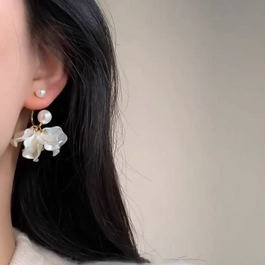 合金亚克力耳饰 手工小众设计设计师痛苦百搭耳环气质耳环A265