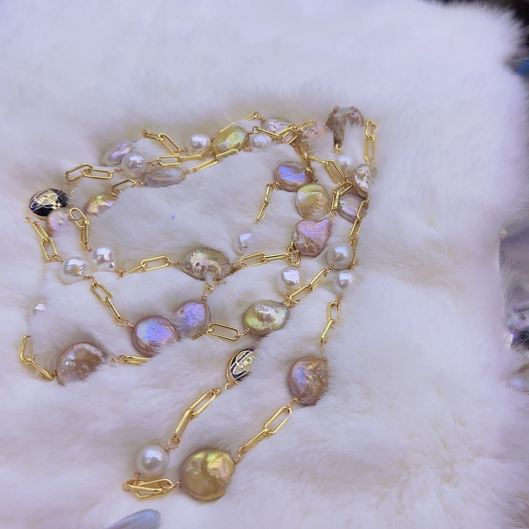 未镶嵌项链定制636淡水珍珠