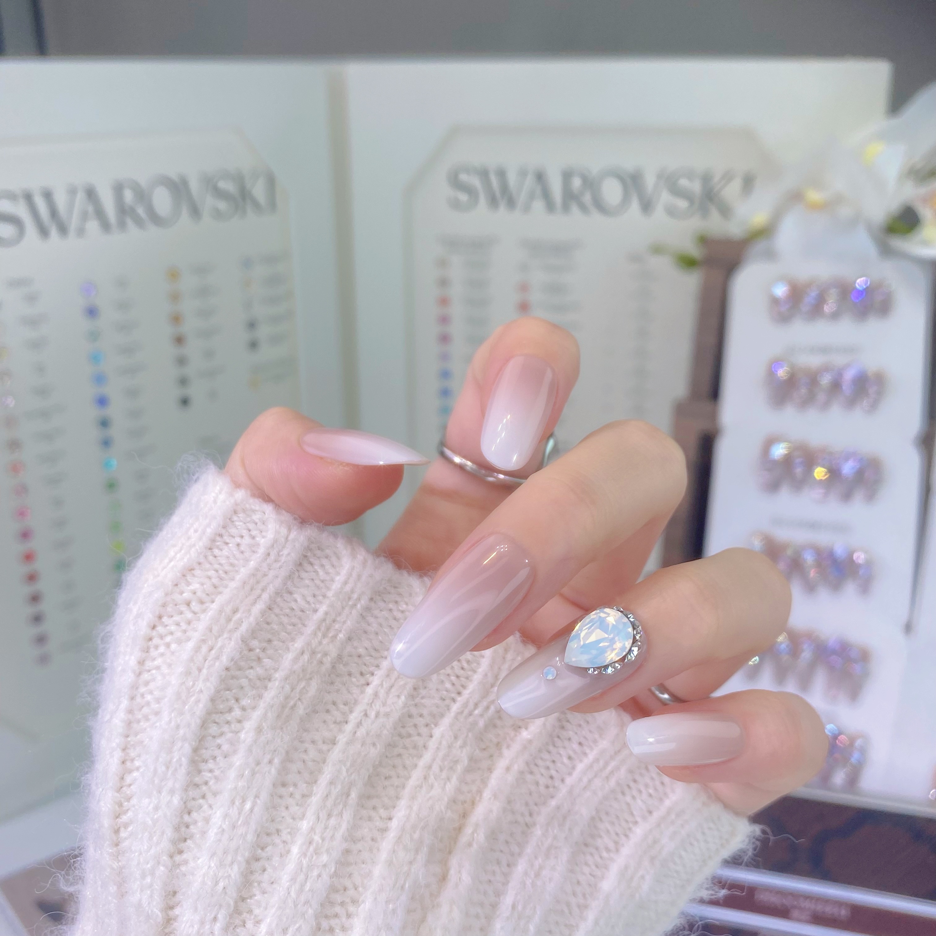 【雪珀泪】缇觅轻奢高级气质全华子纯手工穿戴甲