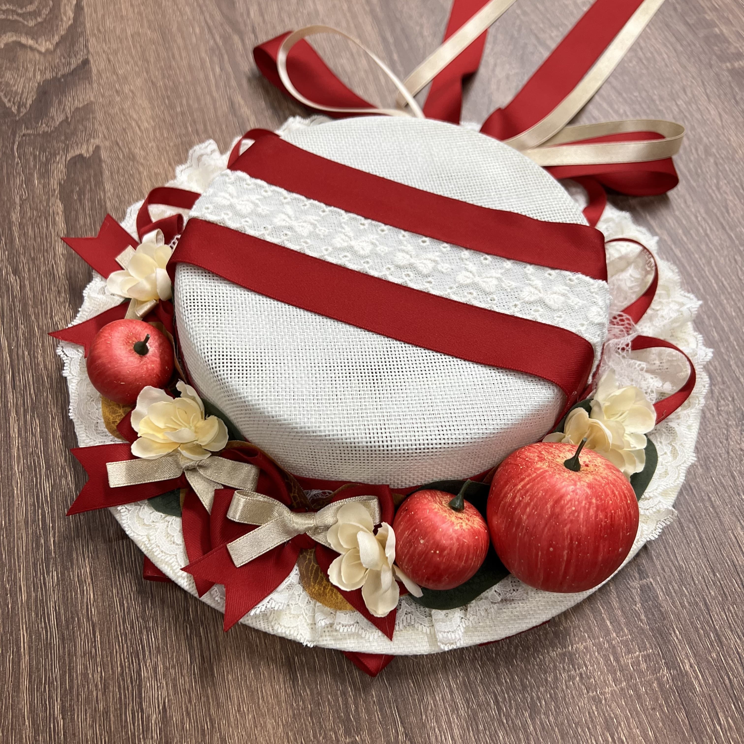 【现货】一颗小奶糖寄售 来一口苹果吗 温柔田园lolita边夹发饰头饰