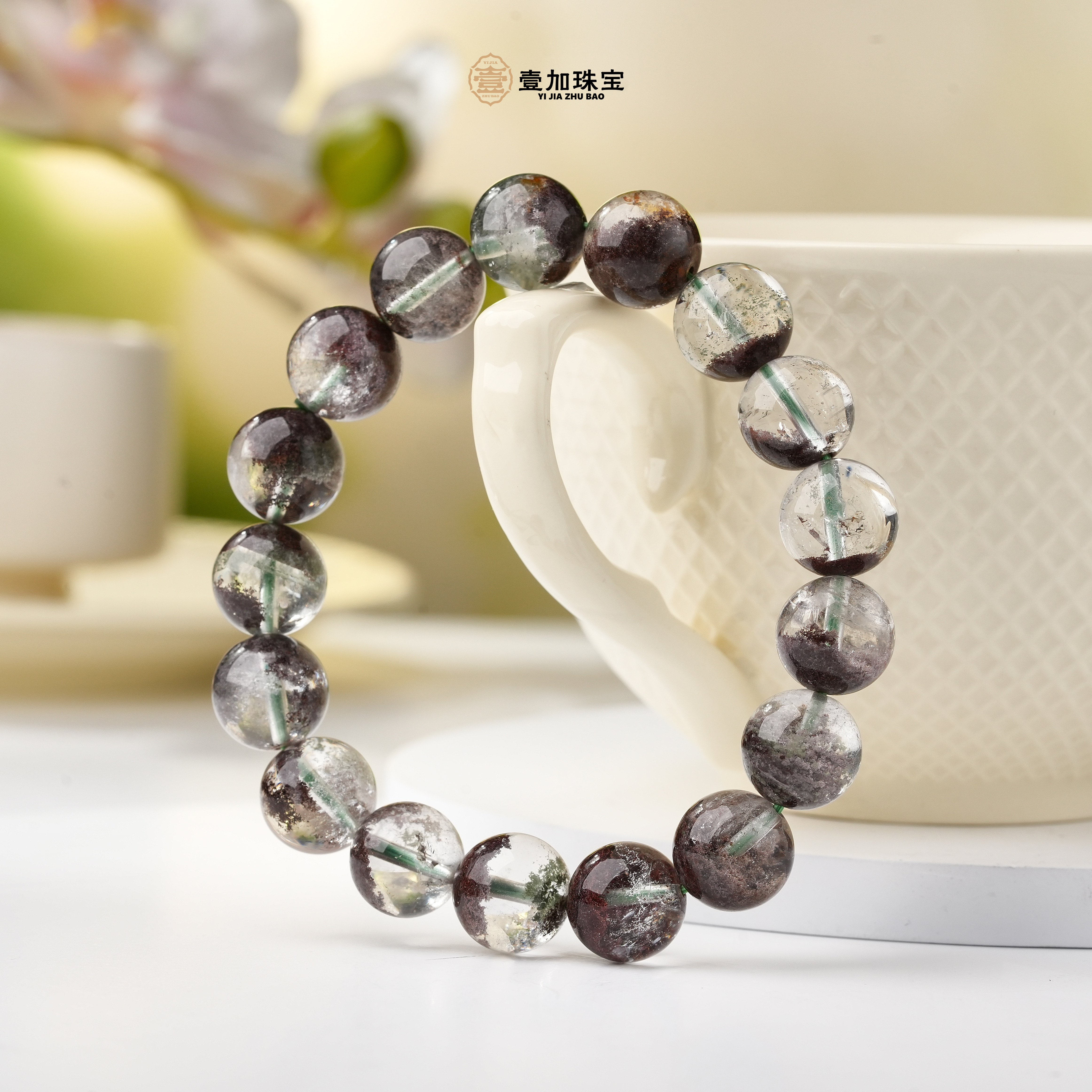 壹加师姐|手工设计-聚宝盆绿幽灵手串B/多样性发其一#280