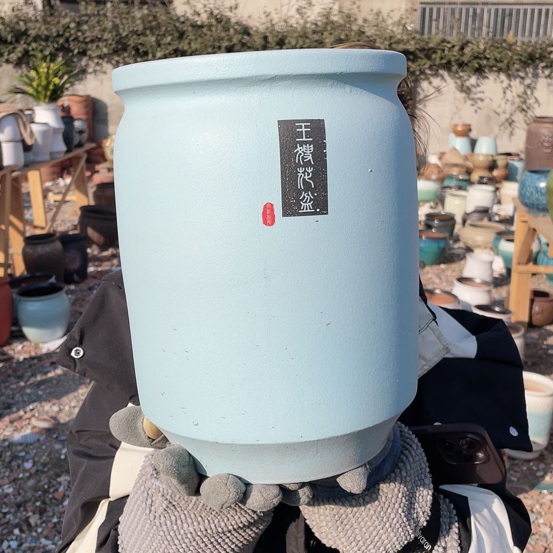 红陶高度30口20玛咖蓝色