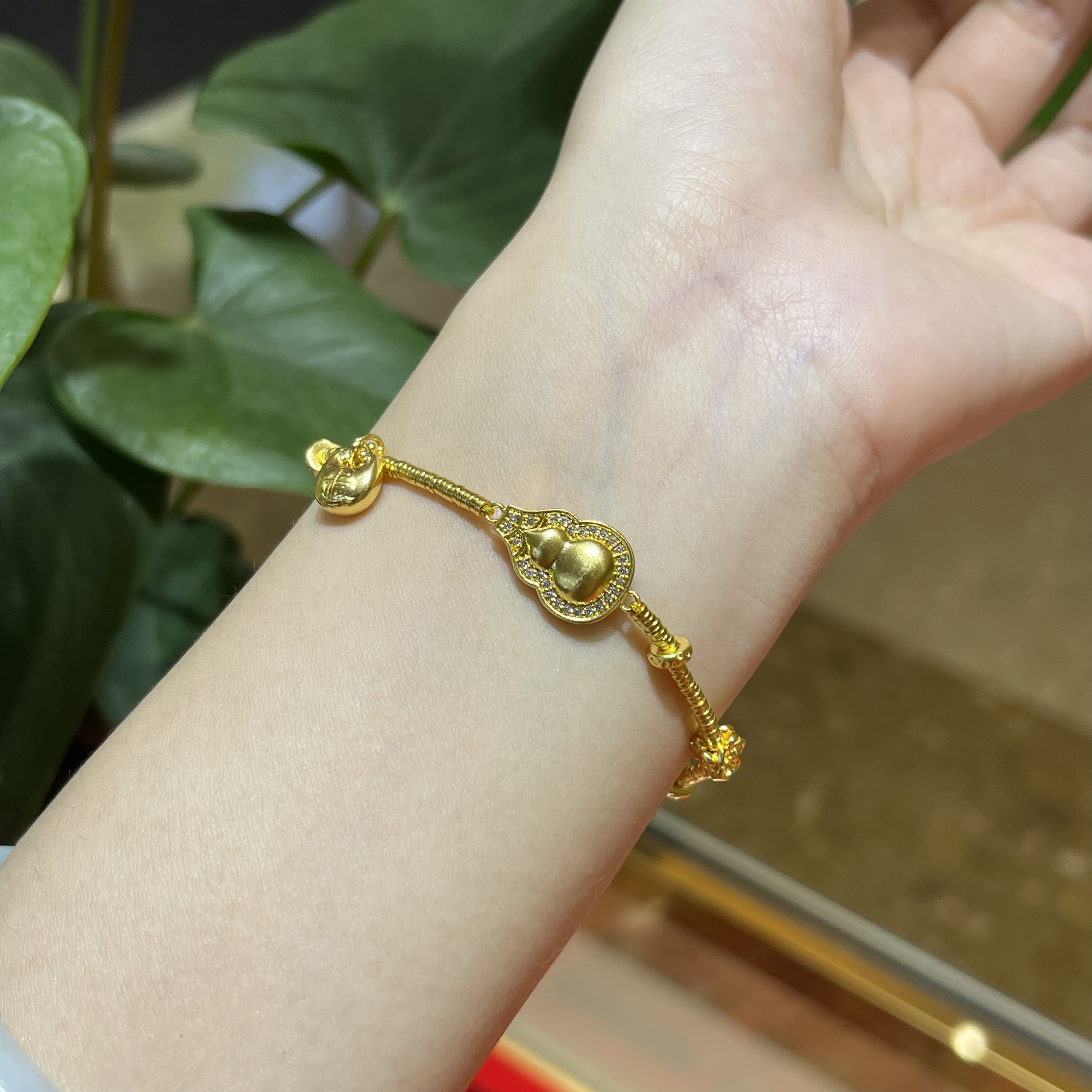 足银手链 QTY G 点钻葫芦手链—现现