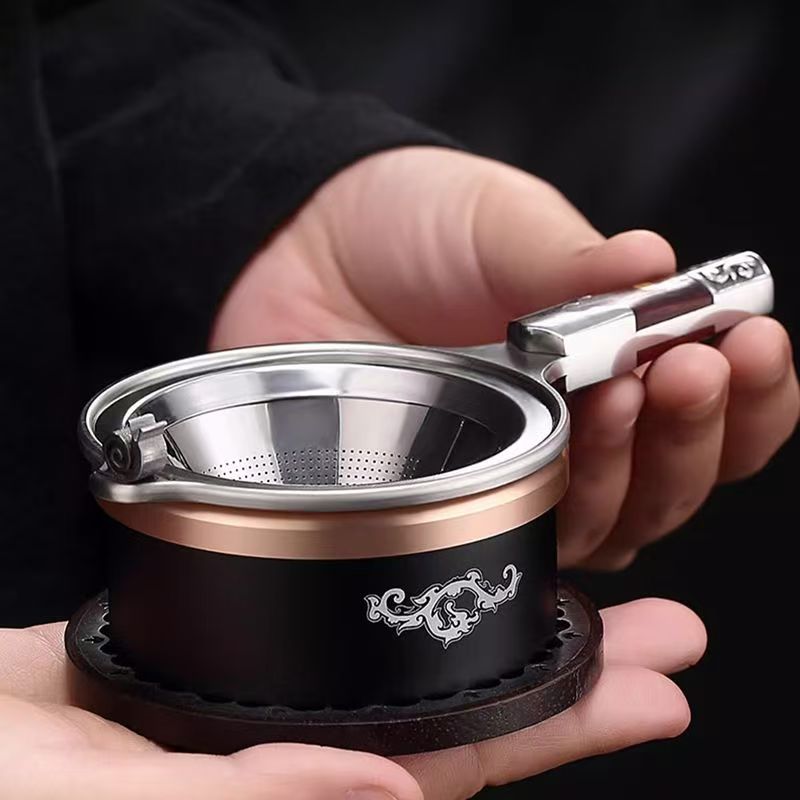 不锈钢滤茶器泡茶公道杯茶漏一体过滤器高端托架高档新型网红漏斗